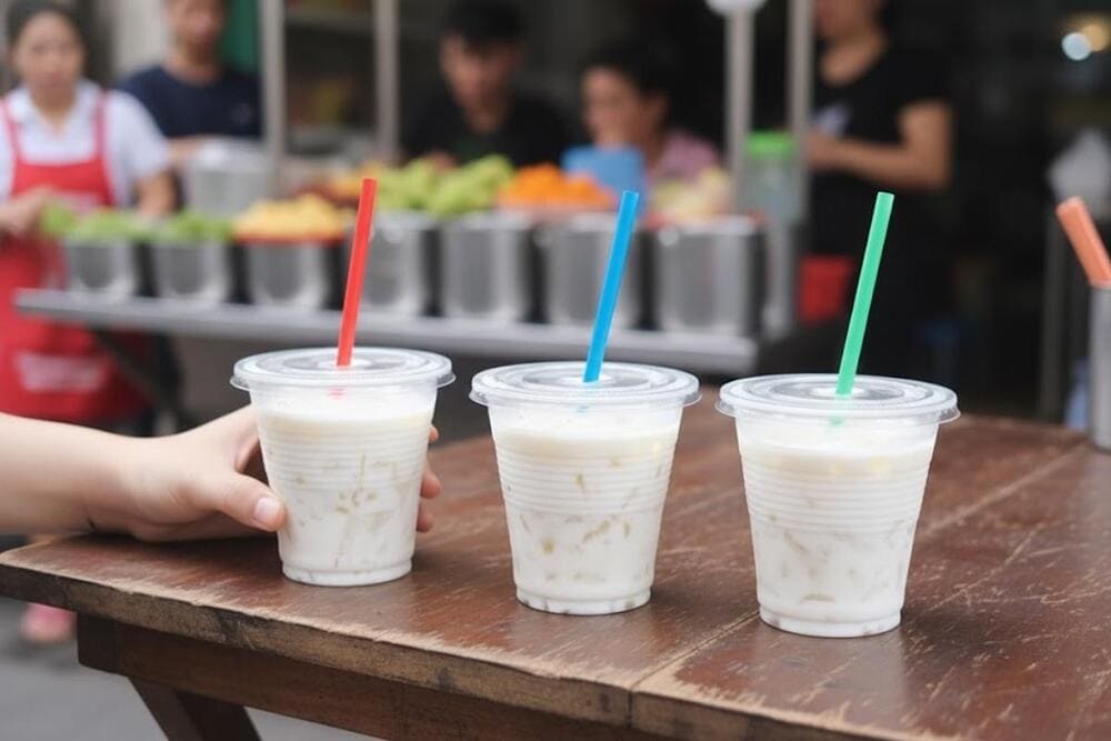 Dừa dầm Hải Phòng có vị béo ngậy, ngọt mát, giòn dai rất đặc trưng.